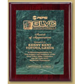 Piano Finish Rosewood Plaque w/Etched Solid Marble Inset (9"x12")
